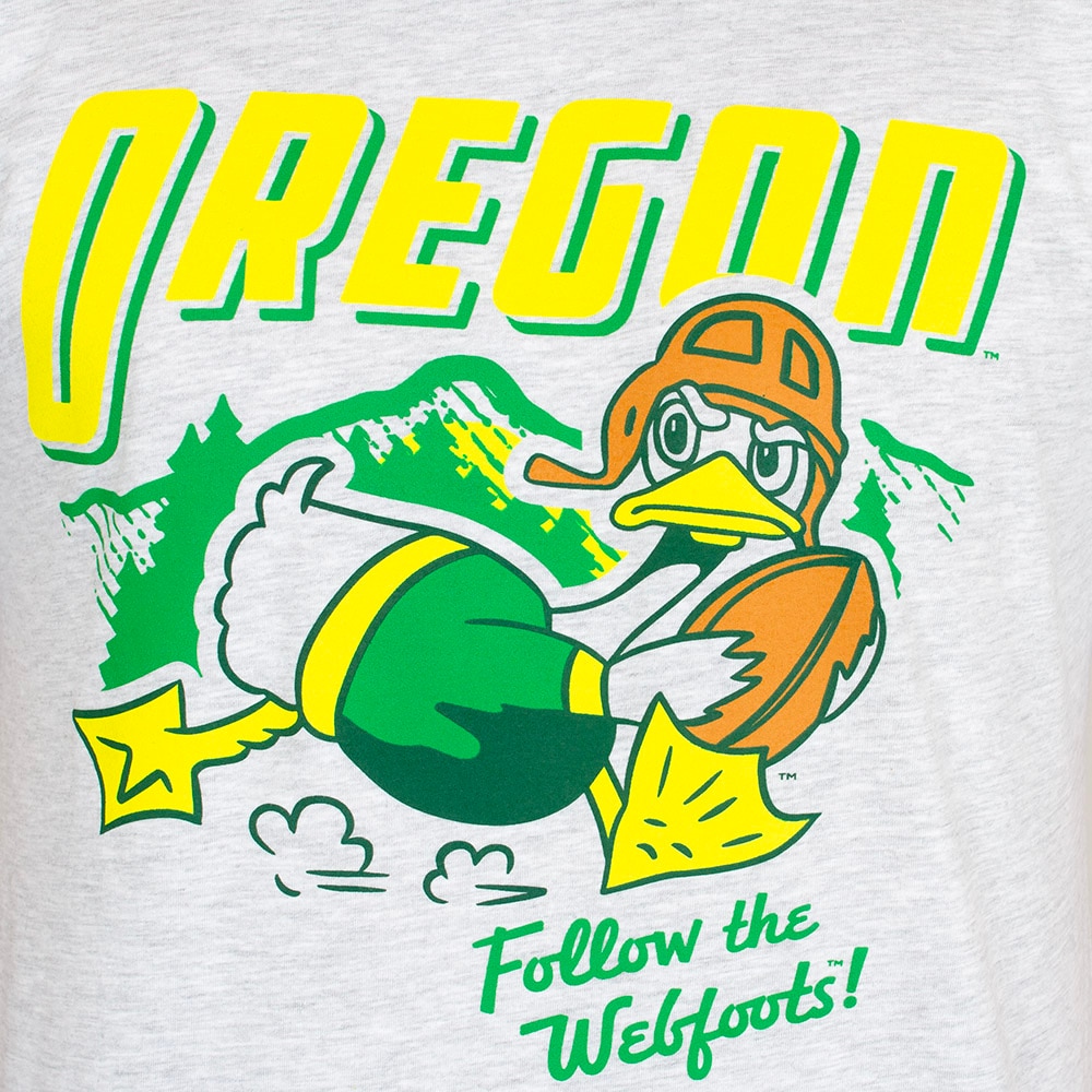 Ducks Spirit, White, Crew Neck, Cotton Blend, Men, Unisex, Football, Homefield Vintage, Old School, Duck, Follow the Webfoots design, T-Shirt, 923548